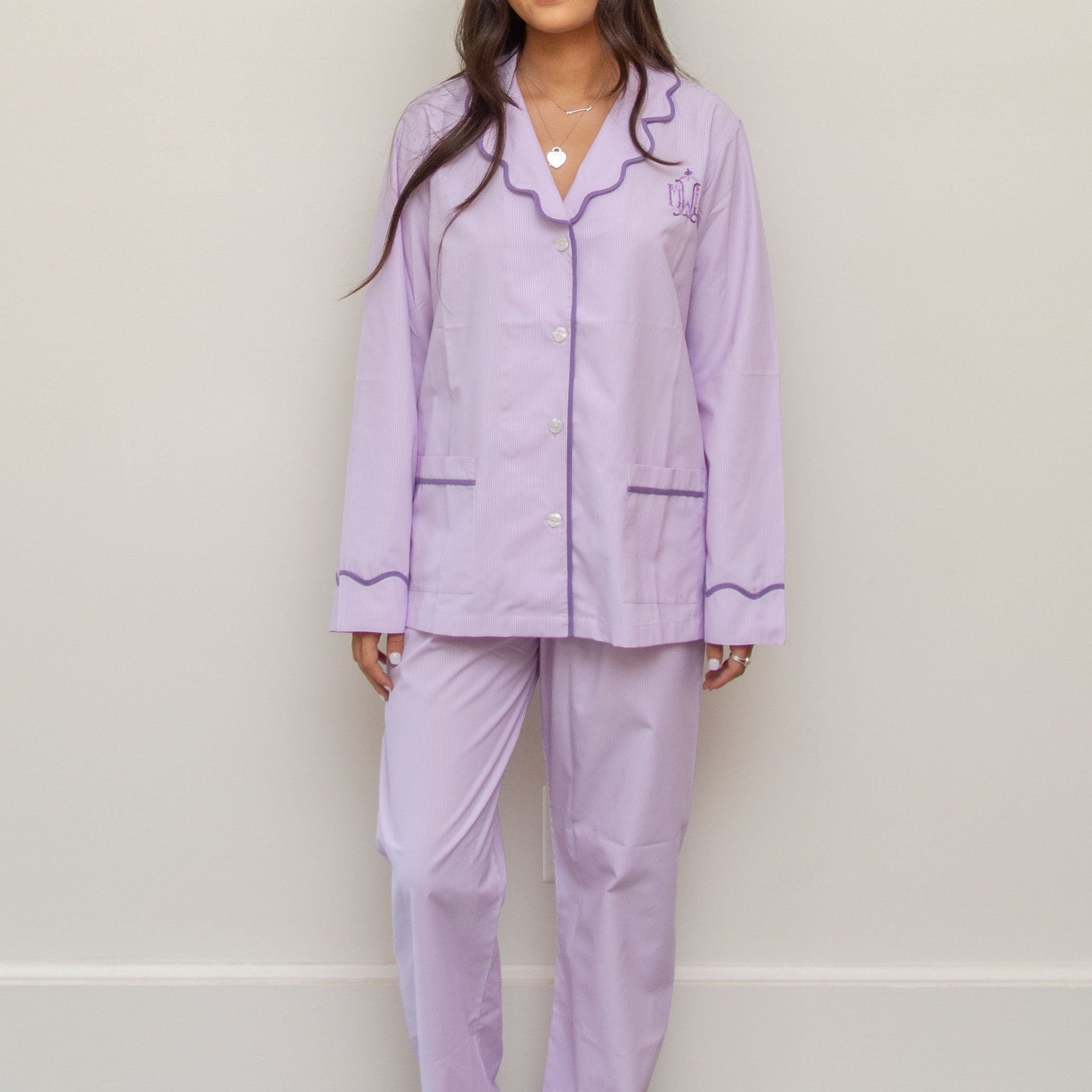 Monogram Silk Pajama Set